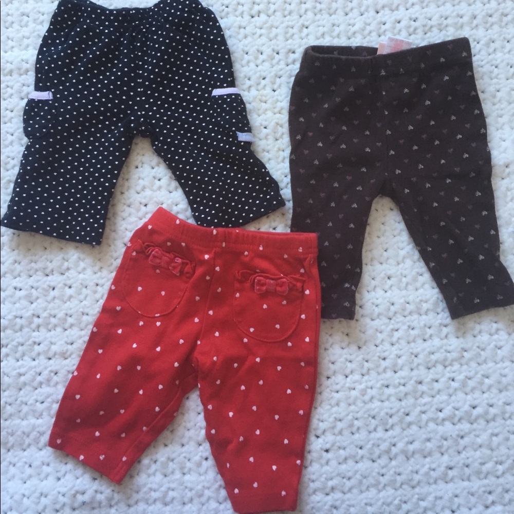 0-3 month infant pants bundle